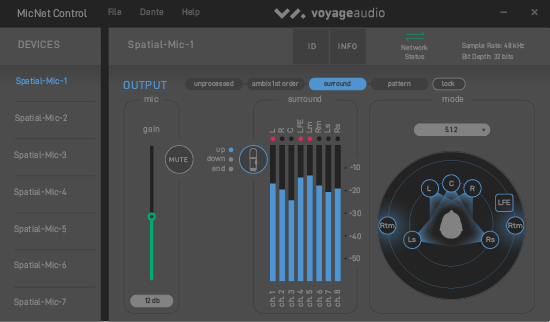 Voyage Audio Spatial Mic MicNet surround sound diagram