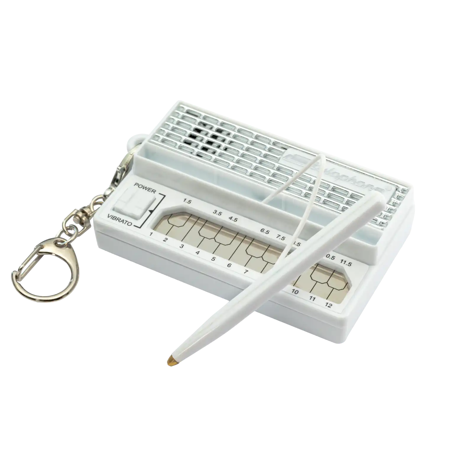 Stylophone Mini Keychain Pocket Synthesizer – White